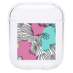 Lines Line Art Pastel Abstract Multicoloured Surfaces Art Hard Pc Airpods 1/2 Case by Maspions