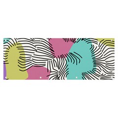 Lines Line Art Pastel Abstract Multicoloured Surfaces Art Banner And Sign 8  X 3 