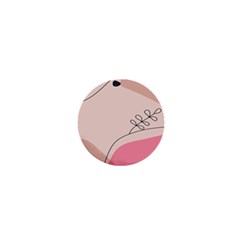 Pink Pattern Line Art Texture Minimalist Design 1  Mini Buttons