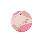 Pink Pattern Line Art Texture Minimalist Design Golf Ball Marker Front