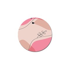 Pink Pattern Line Art Texture Minimalist Design Golf Ball Marker (4 Pack) by Maspions