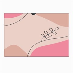 Pink Pattern Line Art Texture Minimalist Design Postcard 4 x 6  (pkg Of 10)