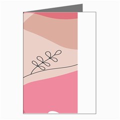 Pink Pattern Line Art Texture Minimalist Design Greeting Card