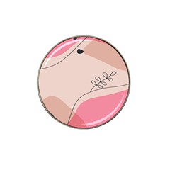 Pink Pattern Line Art Texture Minimalist Design Hat Clip Ball Marker (4 Pack)