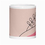 Pink Pattern Line Art Texture Minimalist Design Morph Mug Center