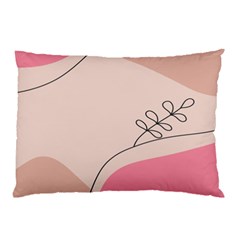 Pink Pattern Line Art Texture Minimalist Design Pillow Case by Maspions