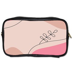 Pink Pattern Line Art Texture Minimalist Design Toiletries Bag (one Side) by Maspions