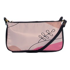 Pink Pattern Line Art Texture Minimalist Design Shoulder Clutch Bag by Maspions