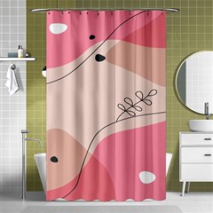 Pink Pattern Line Art Texture Minimalist Design Shower Curtain 48  X 72  (small) 