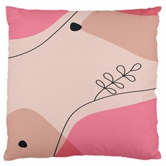 Pink Pattern Line Art Texture Minimalist Design Large Cushion Case (two Sides)