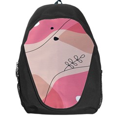 Pink Pattern Line Art Texture Minimalist Design Backpack Bag by Maspions