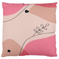 Pink Pattern Line Art Texture Minimalist Design Standard Premium Plush Fleece Cushion Case (one Side)