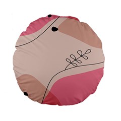 Pink Pattern Line Art Texture Minimalist Design Standard 15  Premium Flano Round Cushions