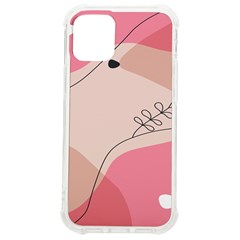 Pink Pattern Line Art Texture Minimalist Design Iphone 12 Mini Tpu Uv Print Case	 by Maspions