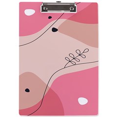 Pink Pattern Line Art Texture Minimalist Design A4 Acrylic Clipboard