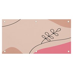 Pink Pattern Line Art Texture Minimalist Design Banner And Sign 6  X 3 