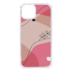 Pink Pattern Line Art Texture Minimalist Design Iphone 14 Tpu Uv Print Case