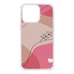 Pink Pattern Line Art Texture Minimalist Design Iphone 13 Pro Tpu Uv Print Case