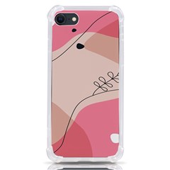 Pink Pattern Line Art Texture Minimalist Design Iphone Se