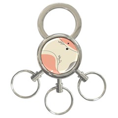 Pattern Line Art Texture Minimalist Design 3-ring Key Chain