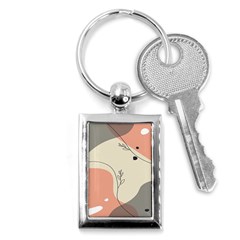 Pattern Line Art Texture Minimalist Design Key Chain (rectangle)