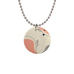 Pattern Line Art Texture Minimalist Design 1  Button Necklace