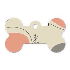 Pattern Line Art Texture Minimalist Design Dog Tag Bone (two Sides)