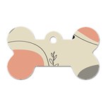 Pattern Line Art Texture Minimalist Design Dog Tag Bone (Two Sides) Back