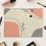 Pattern Line Art Texture Minimalist Design Cosmetic Bag (XL) Front