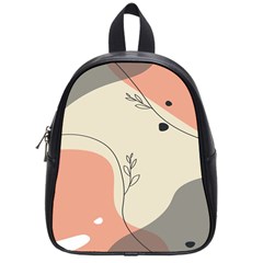 Pattern Line Art Texture Minimalist Design School Bag (small)