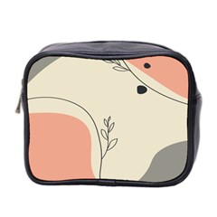 Pattern Line Art Texture Minimalist Design Mini Toiletries Bag (two Sides)