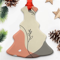 Pattern Line Art Texture Minimalist Design Ornament (christmas Tree) 