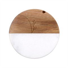 Pattern Line Art Texture Minimalist Design Classic Marble Wood Coaster (round)  by Maspions