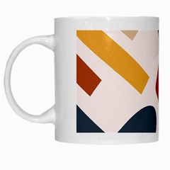 Boho Bohemian Style Design Minimalist Aesthetic Pattern Art Shapes Lines White Mug by Maspions