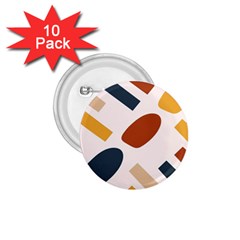 Boho Bohemian Style Design Minimalist Aesthetic Pattern Art Shapes Lines 1 75  Buttons (10 Pack)