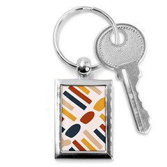 Boho Bohemian Style Design Minimalist Aesthetic Pattern Art Shapes Lines Key Chain (rectangle)