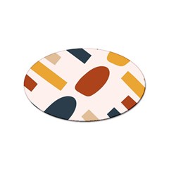 Boho Bohemian Style Design Minimalist Aesthetic Pattern Art Shapes Lines Sticker (oval) by Maspions