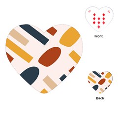 Boho Bohemian Style Design Minimalist Aesthetic Pattern Art Shapes Lines Playing Cards Single Design (heart)