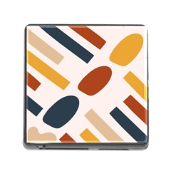 Boho Bohemian Style Design Minimalist Aesthetic Pattern Art Shapes Lines Memory Card Reader (square 5 Slot)