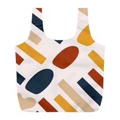 Boho Bohemian Style Design Minimalist Aesthetic Pattern Art Shapes Lines Full Print Recycle Bag (l) by Maspions