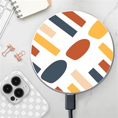 Boho Bohemian Style Design Minimalist Aesthetic Pattern Art Shapes Lines Wireless Fast Charger(white) by Maspions