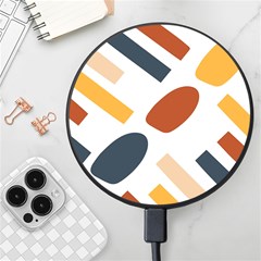 Boho Bohemian Style Design Minimalist Aesthetic Pattern Art Shapes Lines Wireless Fast Charger(black)