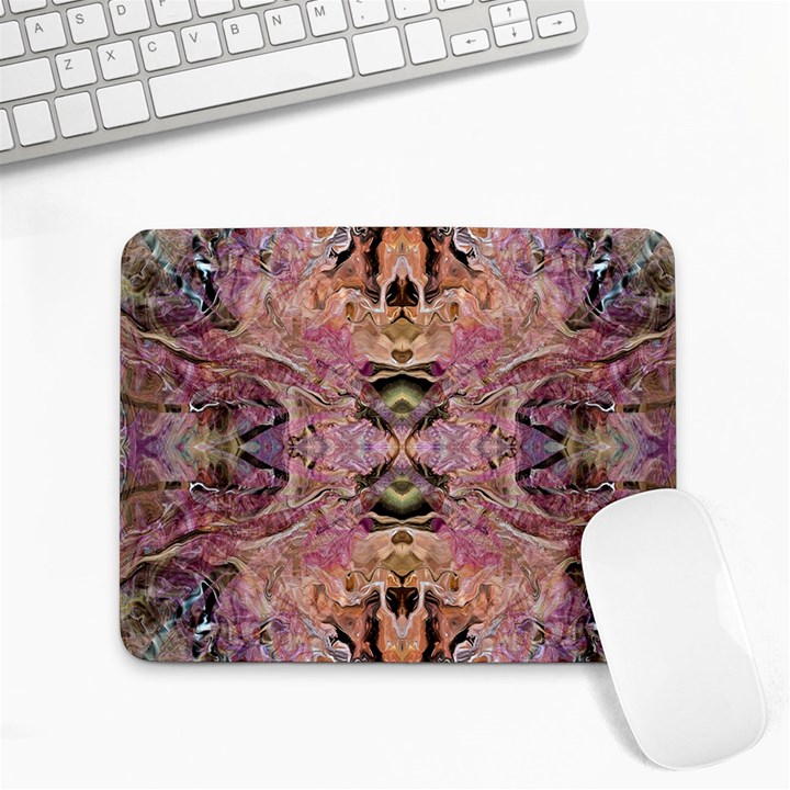 Pink on brown Small Mousepad