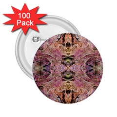 Pink On Brown 2 25  Buttons (100 Pack)  by kaleidomarblingart