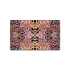 Pink On Brown Sticker (rectangular) by kaleidomarblingart