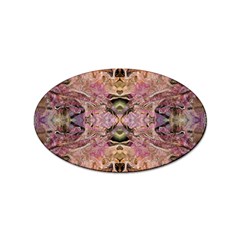 Pink On Brown Sticker Oval (100 Pack) by kaleidomarblingart