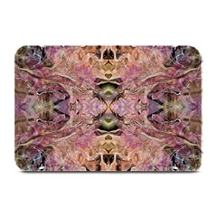 Pink On Brown Plate Mats by kaleidomarblingart