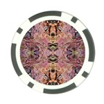 Pink on brown Poker Chip Card Guard Front