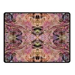 Pink On Brown Fleece Blanket (small) by kaleidomarblingart