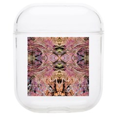 Pink On Brown Soft Tpu Airpods 1/2 Case by kaleidomarblingart